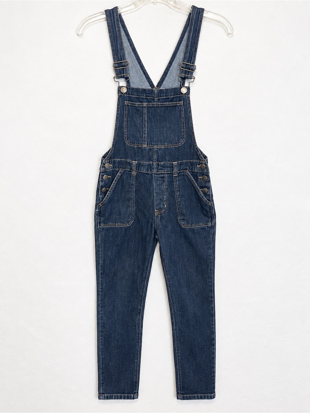 Wild Blue Denim Overalls Women’s Medium Dark Wash Bib Carpenter Jeans 30” Waist